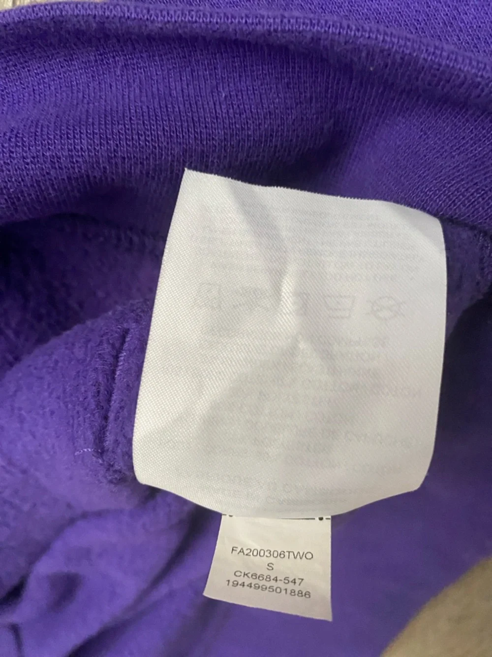 Jordan Colorblock Crewneck Hoodie in Purple, Black & Yellow